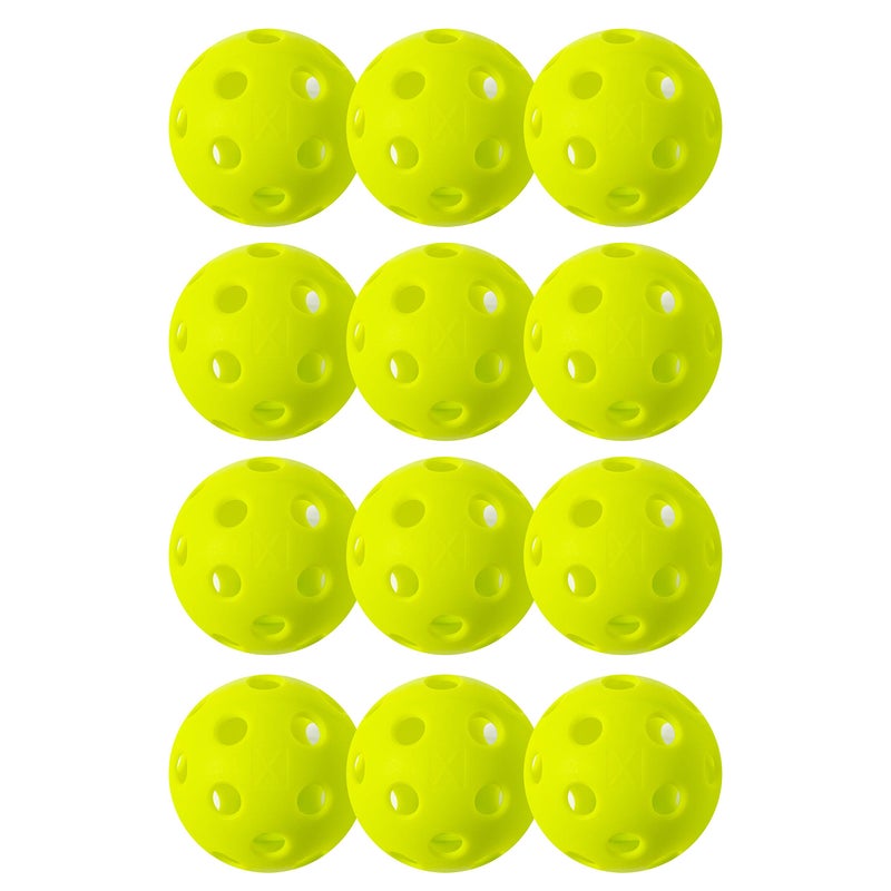 Franklin Sports X-26 Pickleballs - Indoor - 12 Pack - USAPA Approved - Optic - Image 1